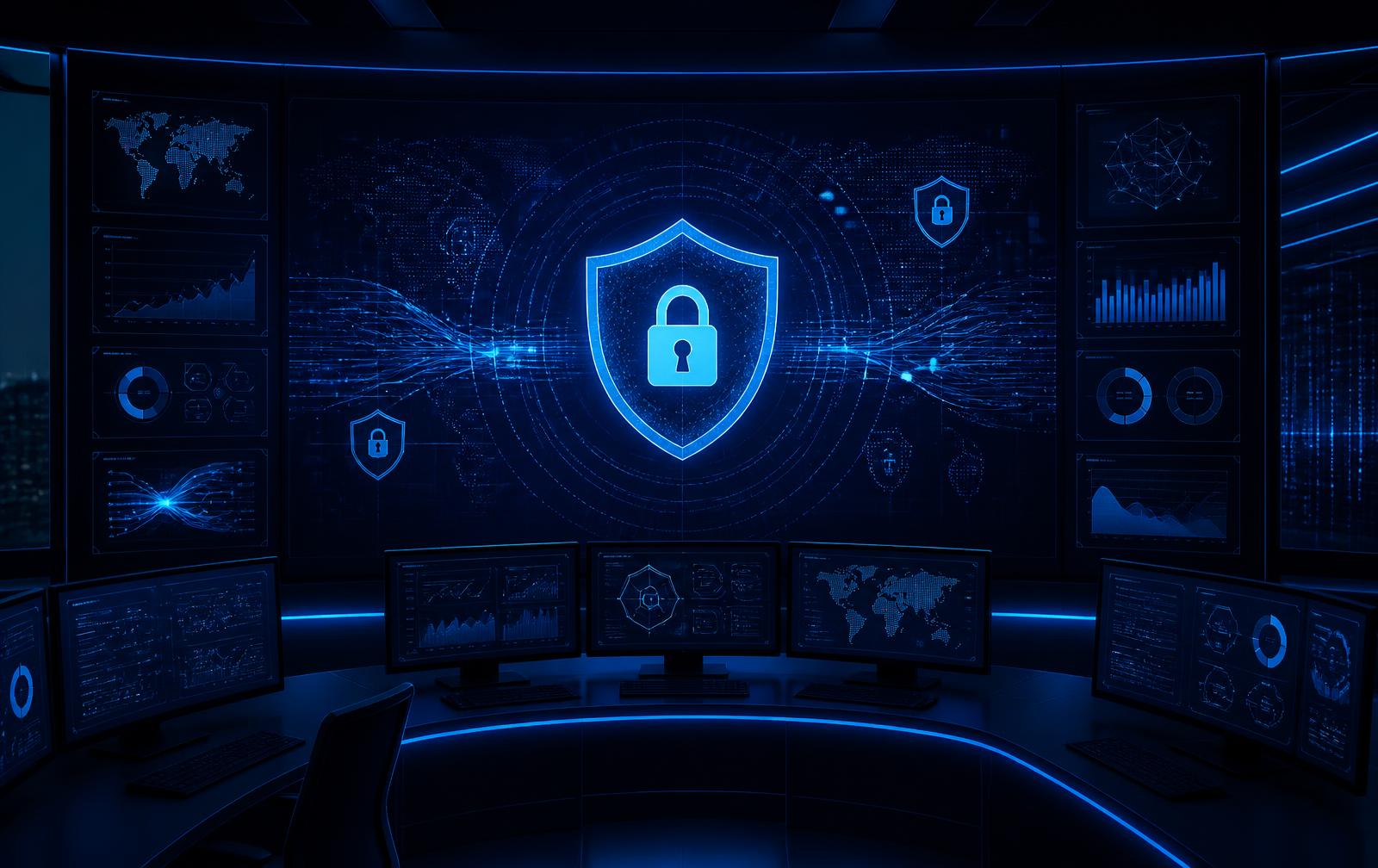 Security operations centre dashboards monitoring enterprise threats